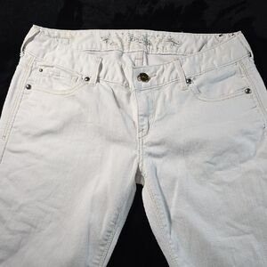 Express Women's Cream Boot Cut Jeans